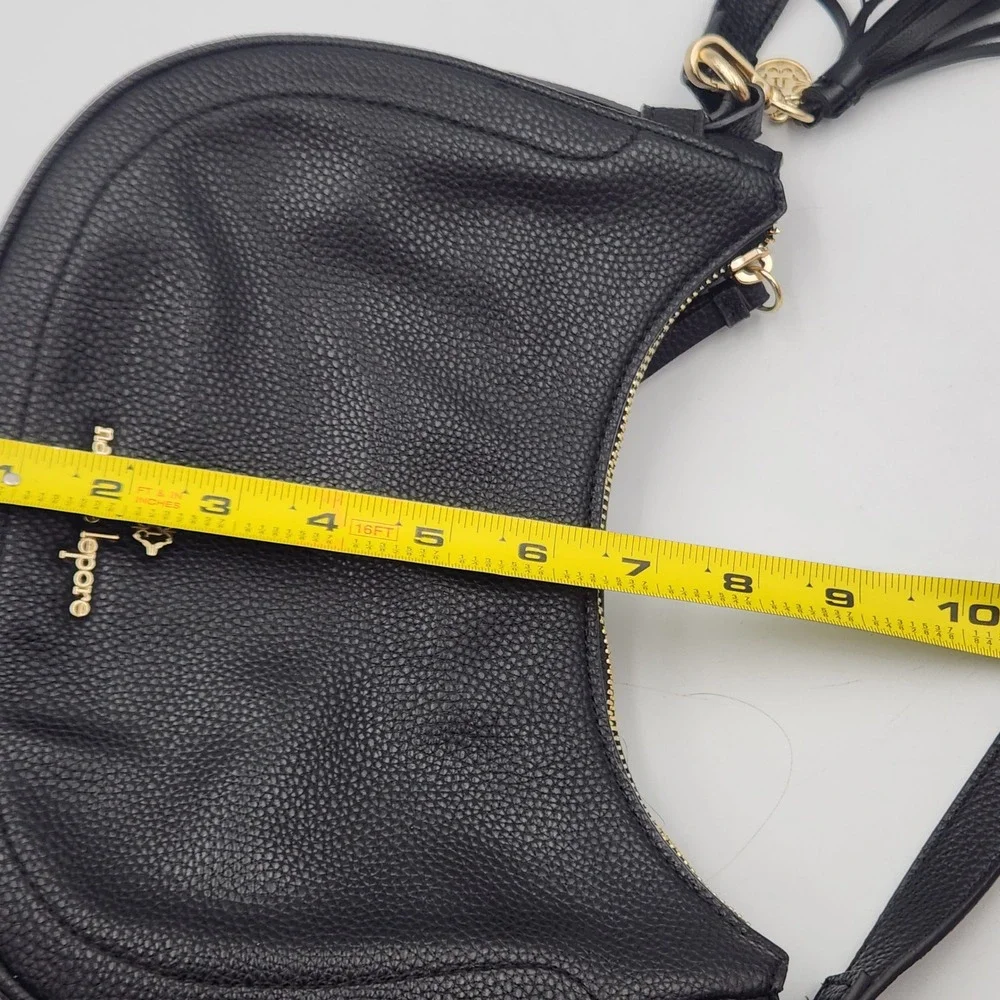 Nanette Lepore Crossbody Purse Black Tassel Gold‎ Tone Small Bag